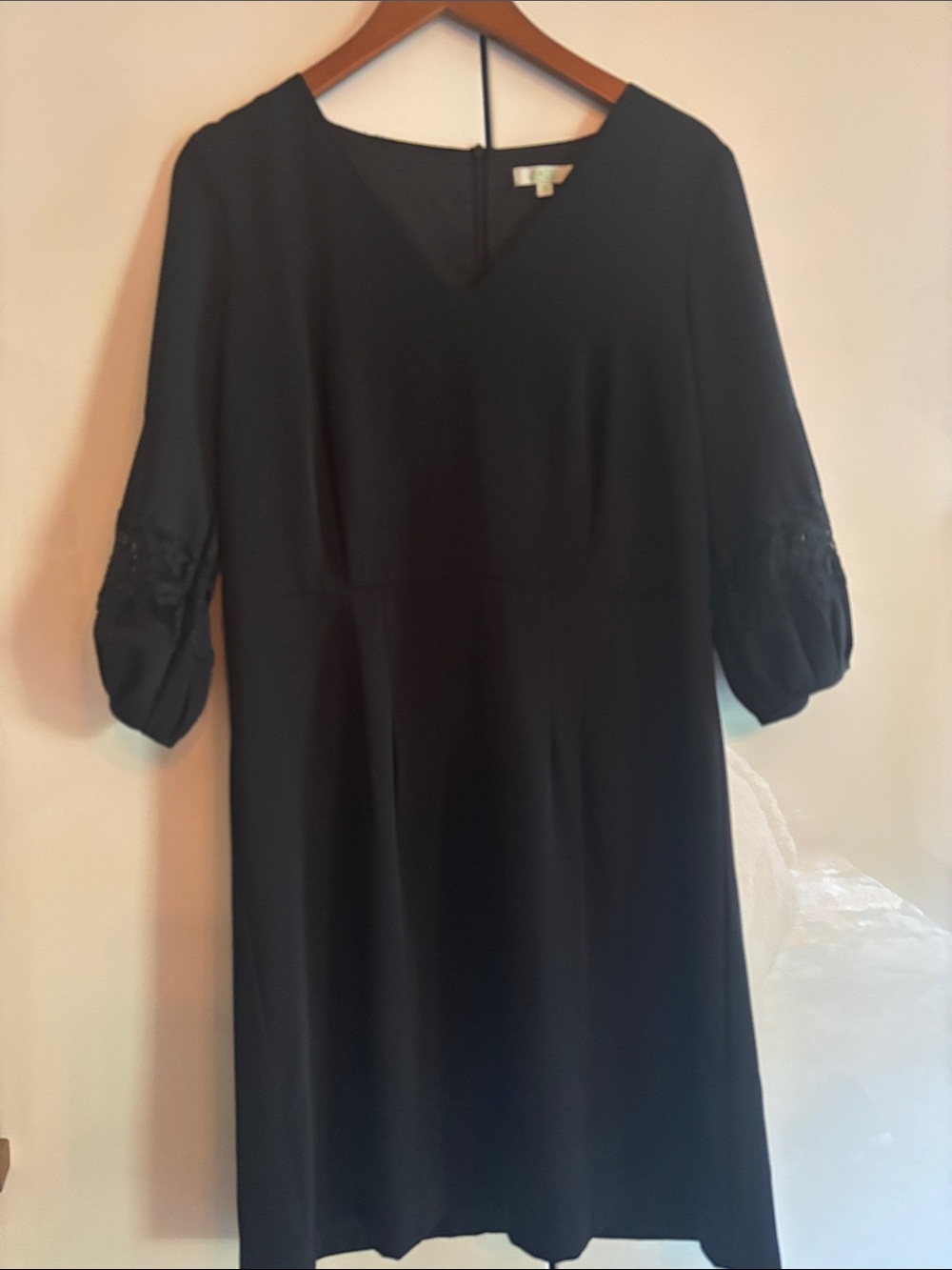 Jade Black V-Neck Long Sleeve Shift Dress